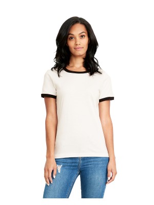 NEXT LEVEL 3904 WOMEN'S COTTON RINGER TEE